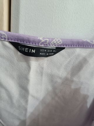 Top tirantes morado estampado