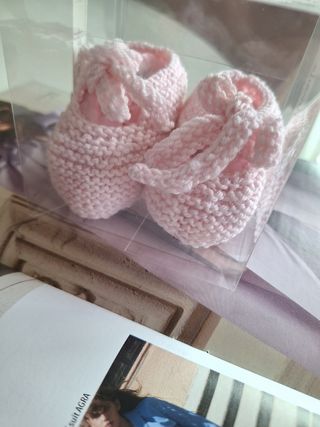 Scarpine neonata lana merino 0-3 mesi