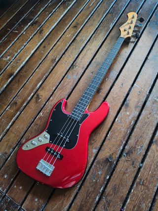Bajo zurdo jb80ra prodipe car jazzbass rojo bass 