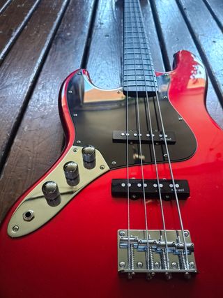 Bajo zurdo jb80ra prodipe car jazzbass rojo bass 
