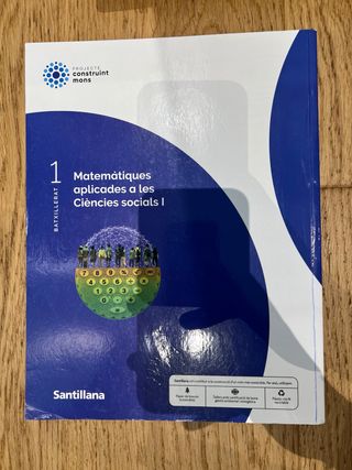 Libro matemáticas sociales primero bachillerato