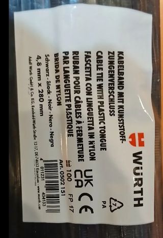 6.900 uds Bridas naylon Wurth - 6900uds,69 paquete