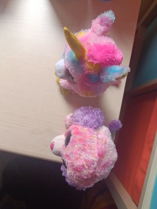2 Peluches Ty: Unicornio & Perro