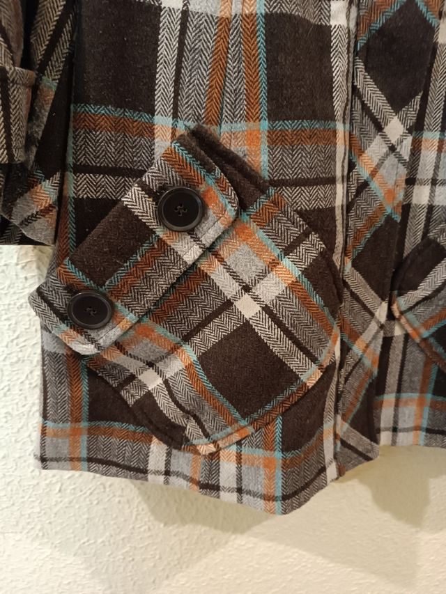 Chaqueta cuadros marrón