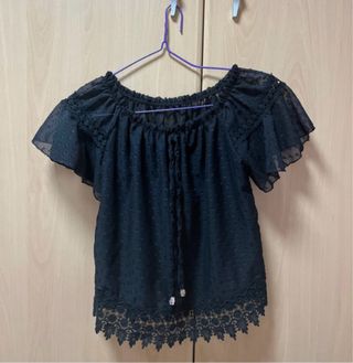 Blusa negra mujer - Talla única