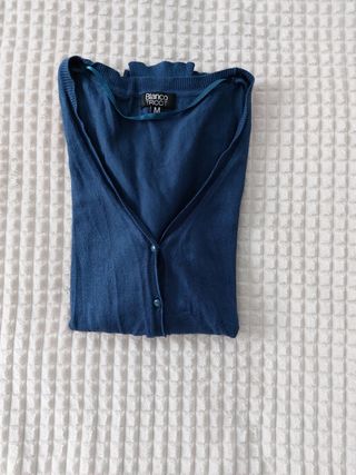 Chaqueta punto azul Blanco - Talla M