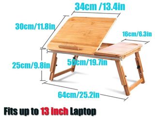 Tavolo computer portatile bambù vassoio scrivania