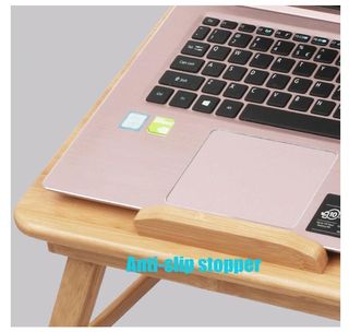 Tavolo computer portatile bambù vassoio scrivania