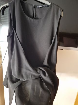 Top negro Zara - Nudo delantero