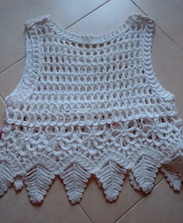 Top crochet blanco - Talla única