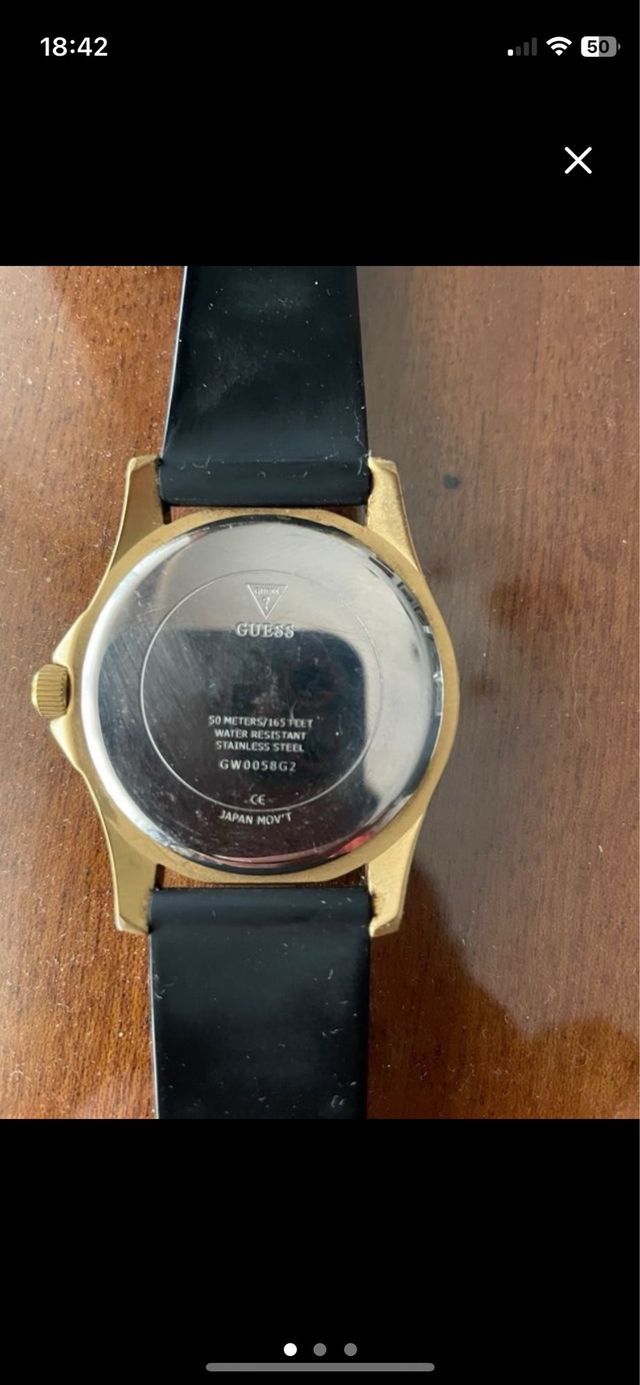 Orologio Guess dorato e nero