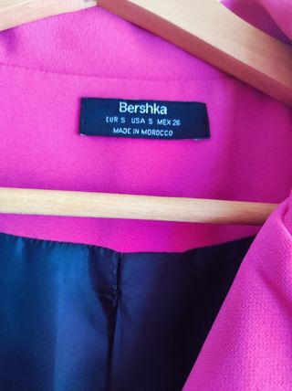 Vestido blazer Bershka fucsia-negro