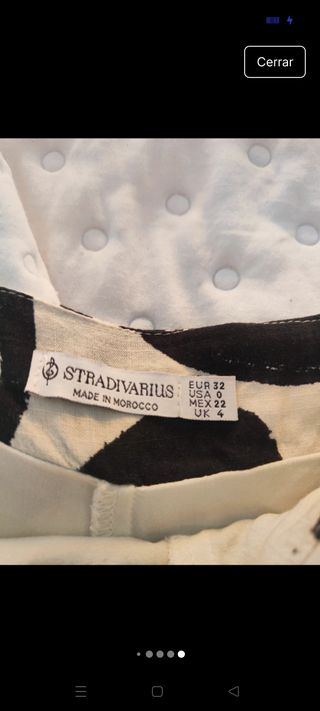 Minifalda Stradivarius c/short blanco-negro