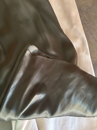 Falda Zara seda L - beige&verde