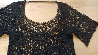Mini abito nero boho chic