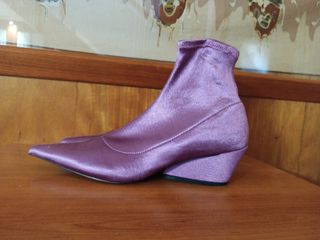 Botín tejido elástico color moradito