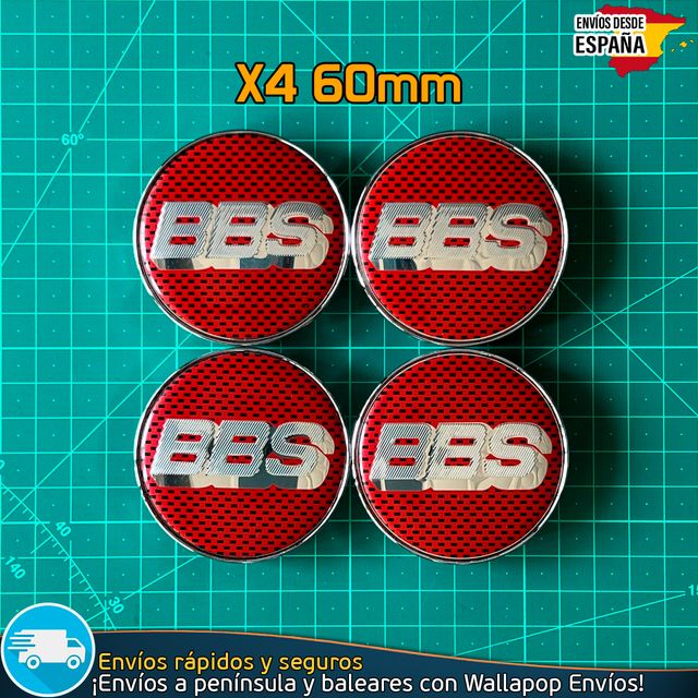X4 Tapacubos BBS 60mm Cubrebujes Tapas de Llantas
