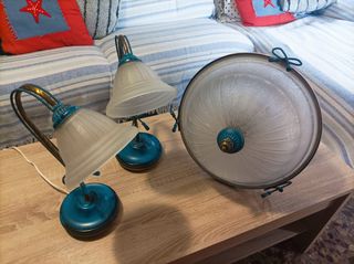 Lamparas forja vintage dormitorio