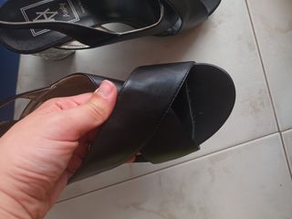 Sandali neri con plateau