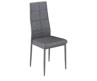 6 sillas comedor gris - piel sintética