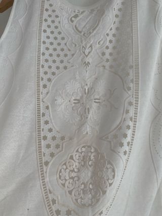 Top Zara blanco, semi-transparente