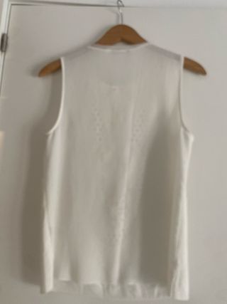 Top Zara blanco, semi-transparente