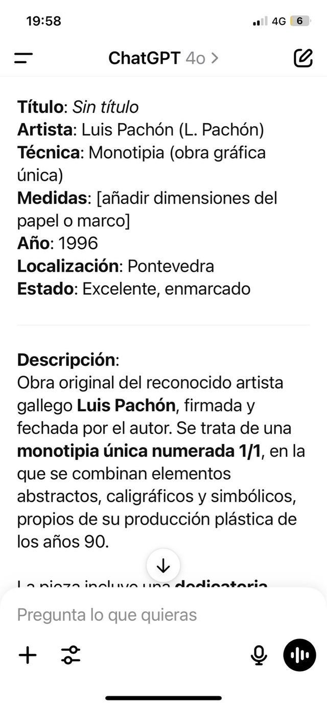 Grabado Luis Pachón - Obra única