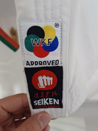 Kimono Karate SEIKEN blanco + 3 cinturones