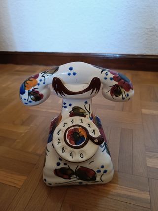 Cerámica pintada a mano: teléfono, jarra...