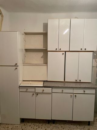 Armarios cocina blancos - Madera