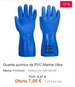 Guantes Portwest PVC Marine Ultra muybuen calidad