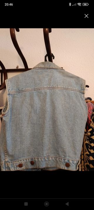 Chaleco vaquero azul mujer