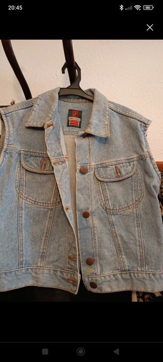 Chaleco vaquero azul mujer