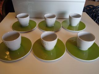 Juego café porcelana - 6 tazas