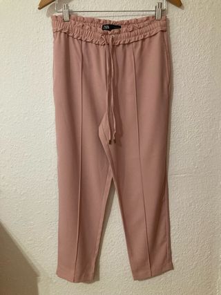 Pantalones anchos rosas Zara 