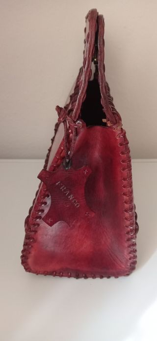 Borsa Artigiano - Pelle rossa 
