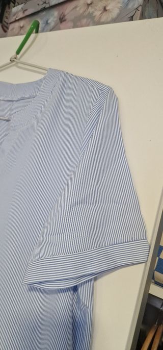 Camisa azul rayas - ML