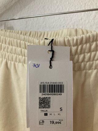 Pantalones chándal beige Corte Inglés CON ETIQUETA