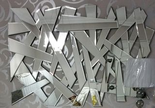 Espejo mosaico moderno - Plata