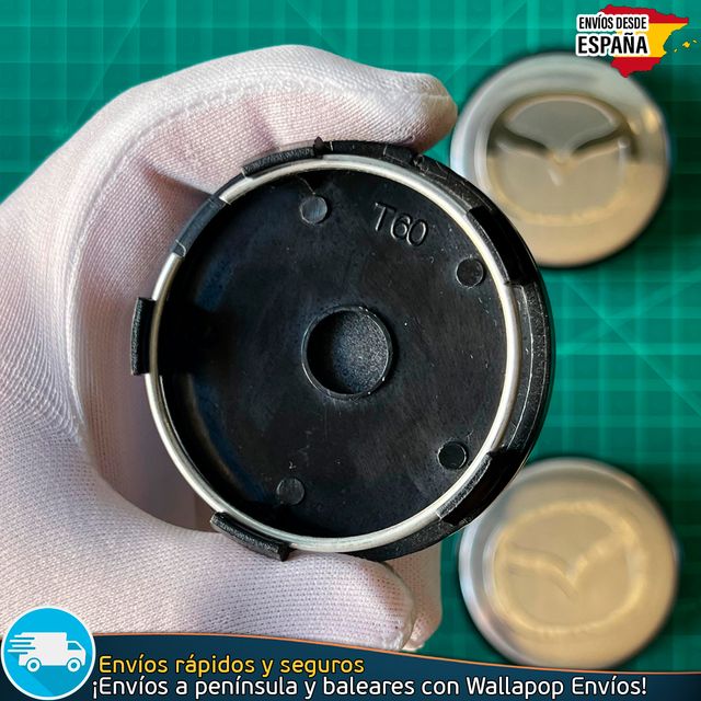 X4 Tapas de Llantas Tapacubos Mazda 60mm Cubrebuje