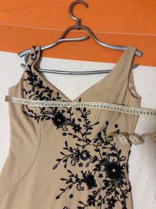 Vestido Pronovias fiesta beige