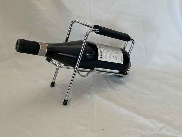 Soporte botella vino metalico