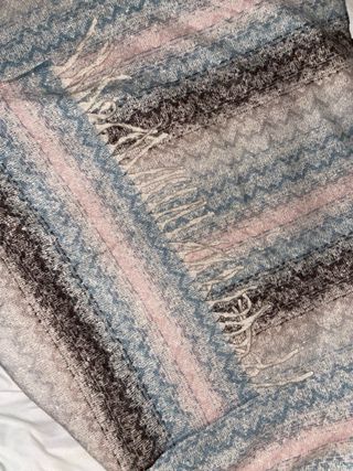 Bufanda - Pasmina azul y rosa