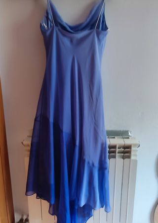 Vestido azul fiesta irregular