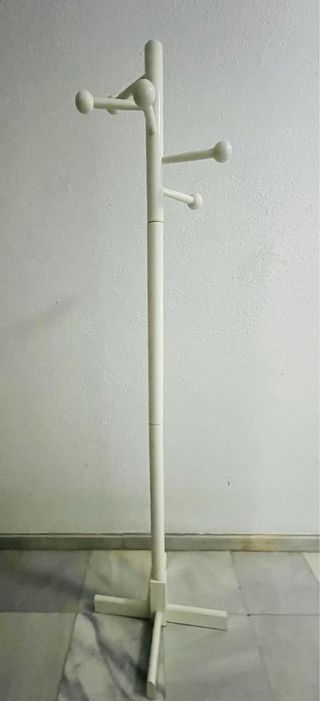 Perchero blanco metal - vintage