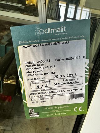 Ventana Corredera Aluminio Blanca