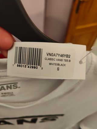Camiseta Vans blanca talla S