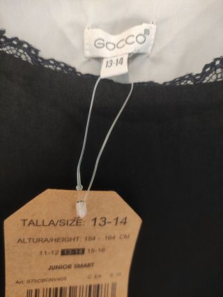 Top negro tirantes encaje