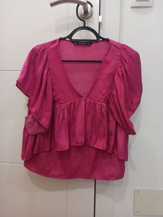 Blusa Zara rosa talla M