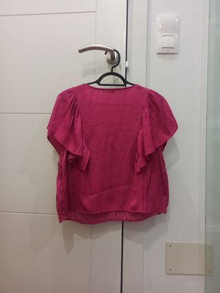Blusa Zara rosa talla M